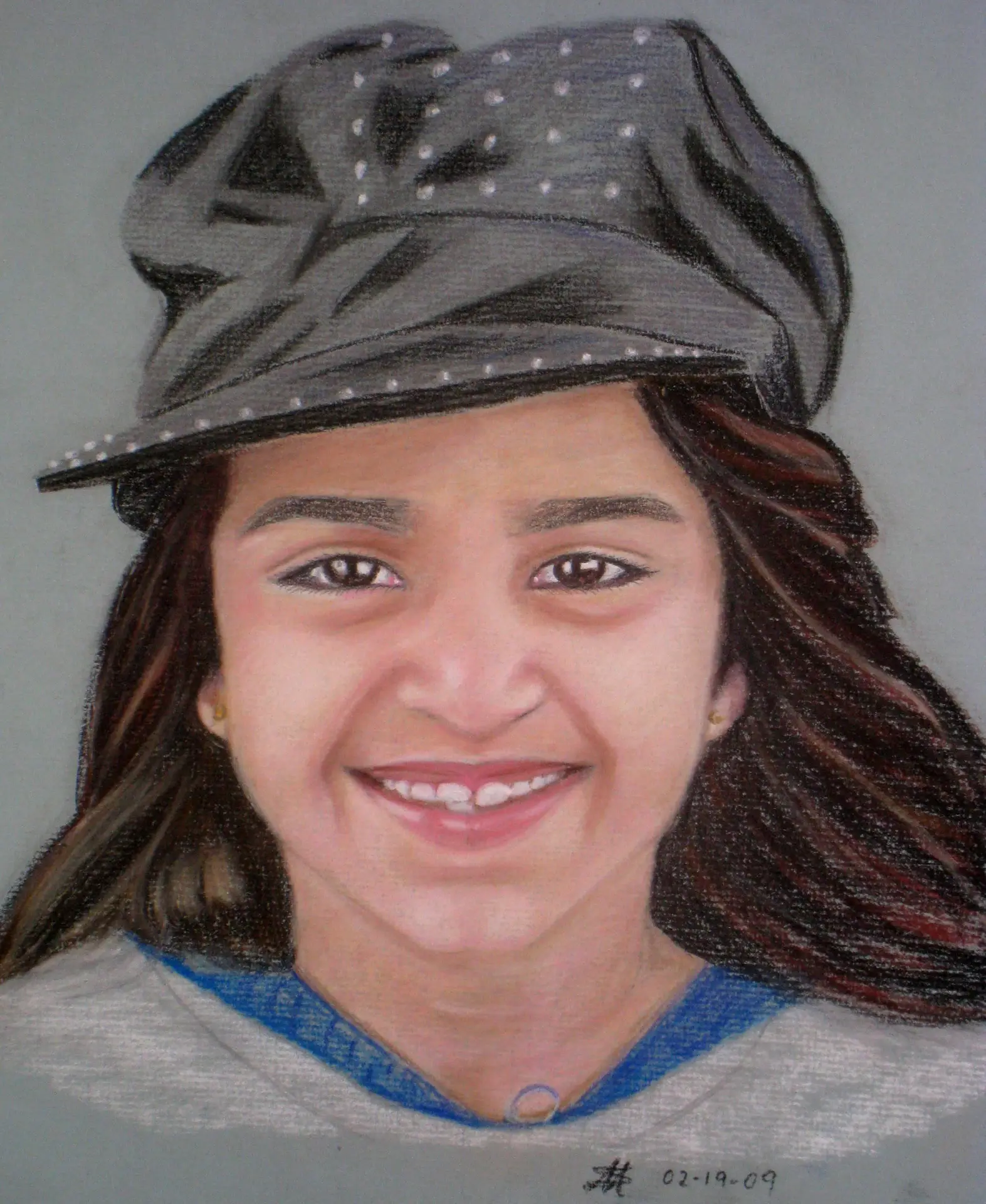 3. Suchita_s_daughter_Portrait_soft-pastels_after_learning_soft-pastel_technique