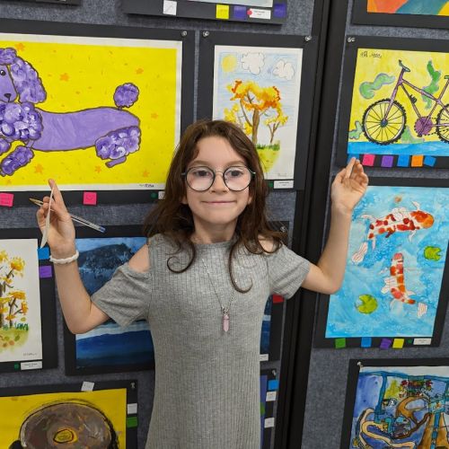 Millie learned the passion for art