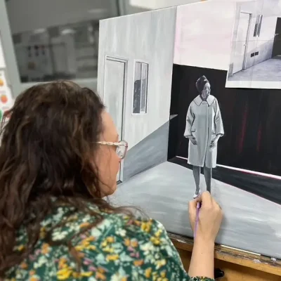 Cari drawing portraits with correct proportions